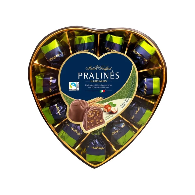 Truffout Pralinky z mléčné čokolády s kousky oříšků a cereáliemi 165g  - originál z Německa
