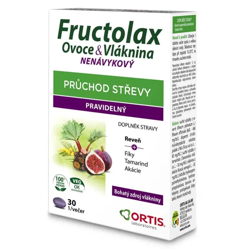 FRUCTOLAX Ovocie a vláknina 30 tabliet