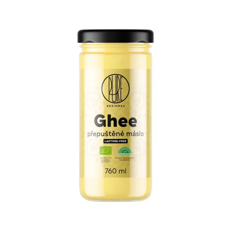 GHÍ přepuštěné máslo BIO - GHEE, 720 ml BRAINMAX