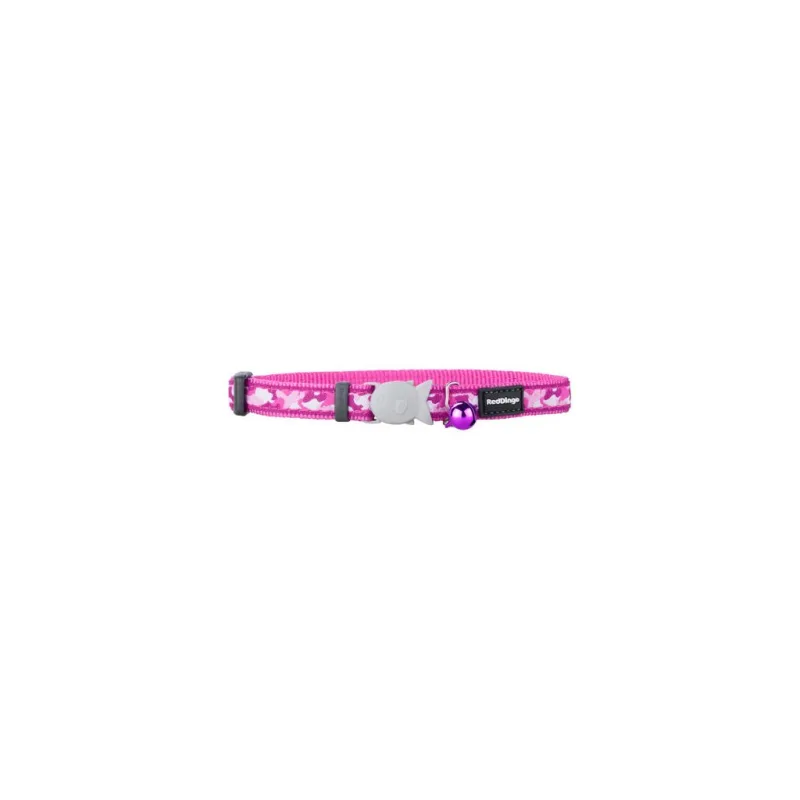 Red Dingo obojek pro kočky – Camouflage Hot Pink – 12 mm