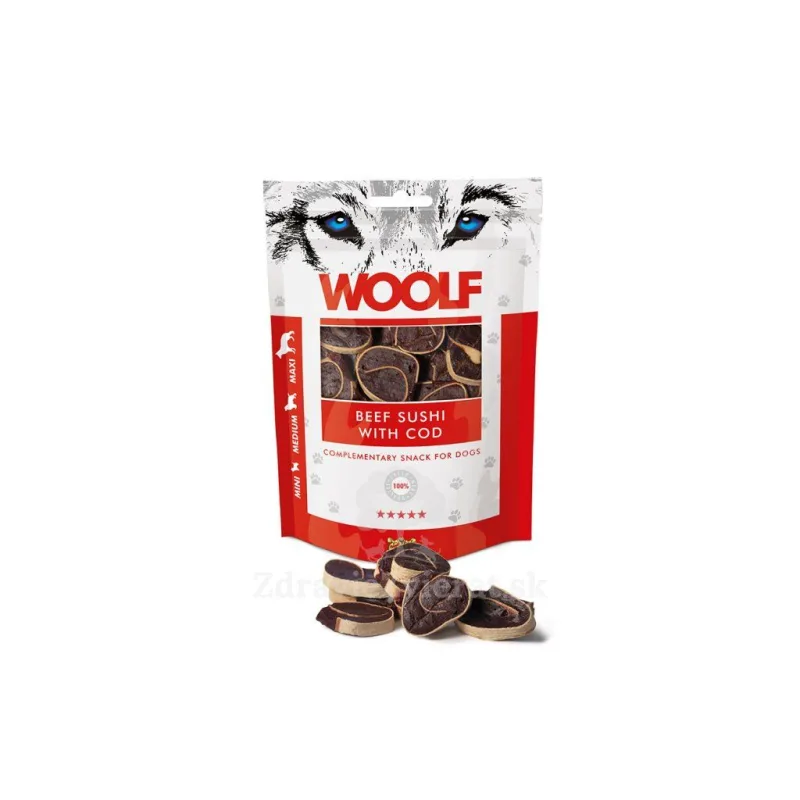 Woolf Snacks Beef Sushi & Codfish 100 g