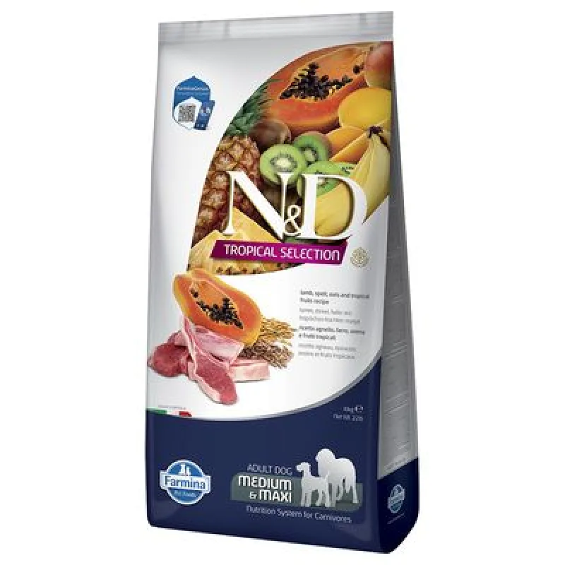 N&D Dog Tropical Selection Adult Medium/Maxi jahňacie 10 kg