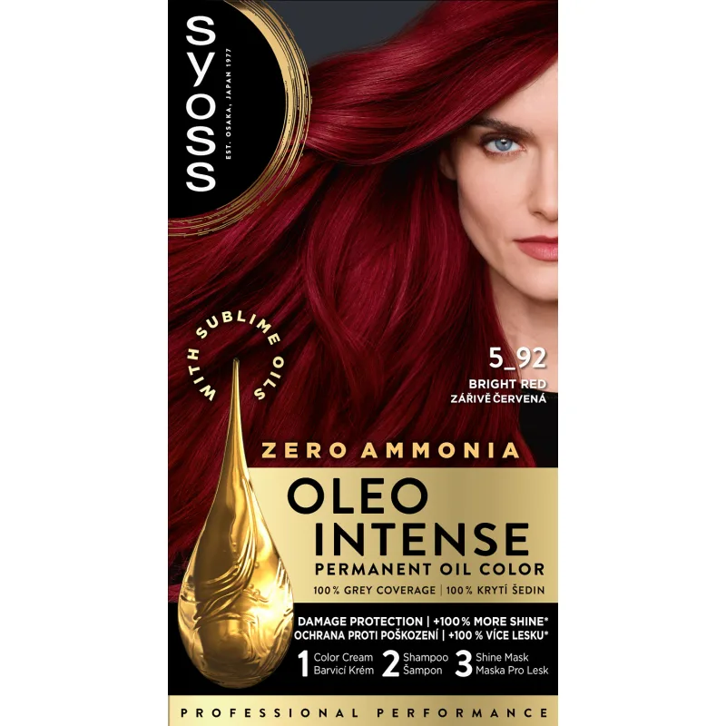 Syoss Oleo Intense olejová barva na vlasy 5-92 Zářivě Červený