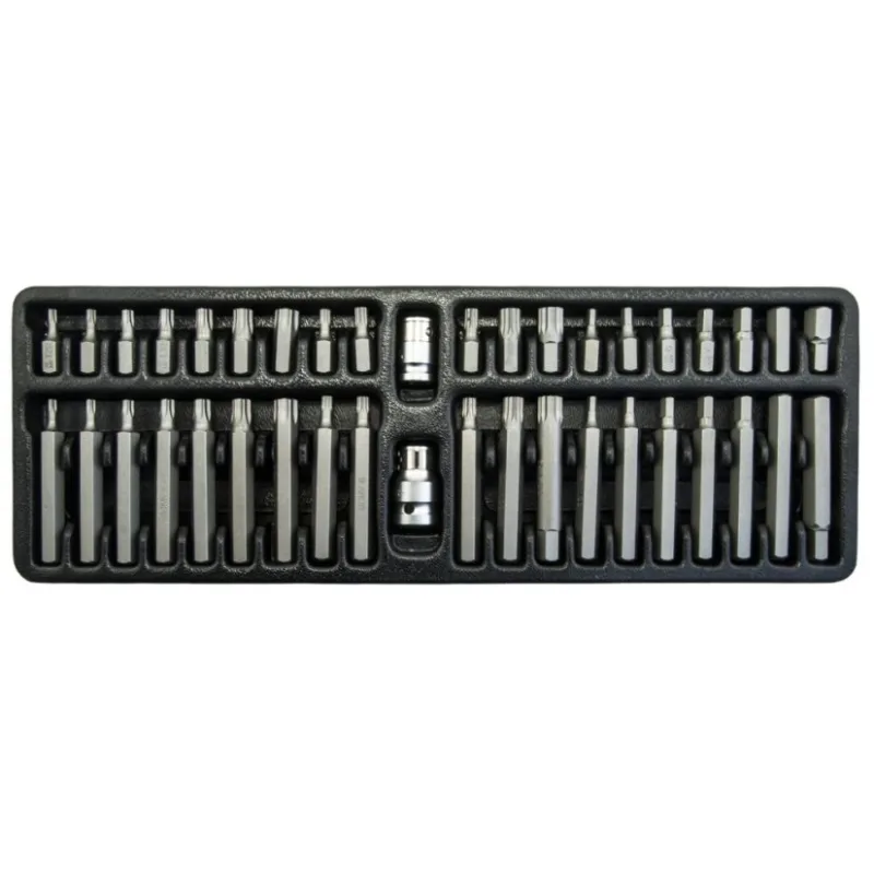 HONITON Sada zástrčných hlavic XZN, TRX, IMBUS 3/8”a 1/2” 40 dílu | plastové plato A