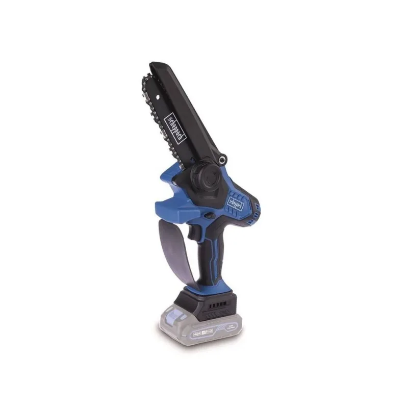 Aku řetězová pila Scheppach BC-PS150-X / BEZ AKUMULÁTORU A NABÍJEČKY / 20 V / délka lišty 15 cm / modrá/černá