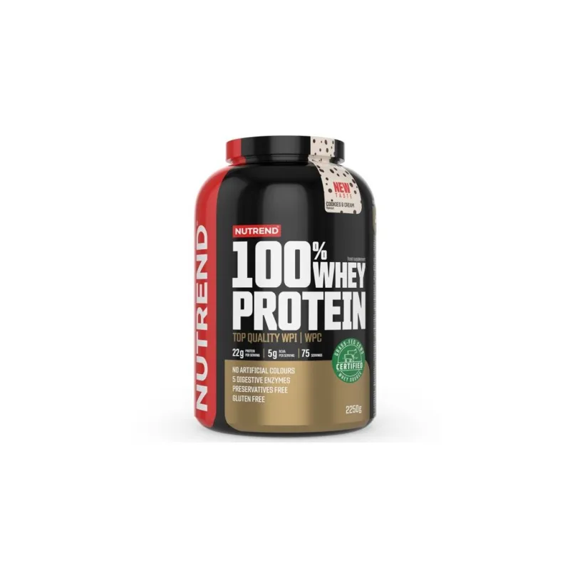 100% WHEY PROTEIN - cookies cream 2,25kg NUTREND