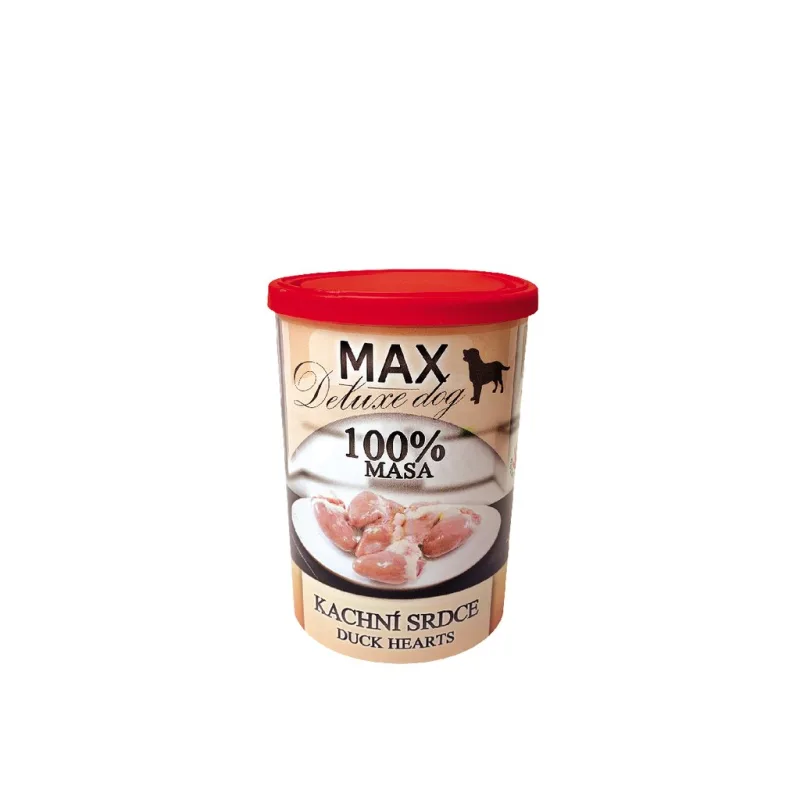 Konzerva MAX Deluxe Kachní srdce 400 g
