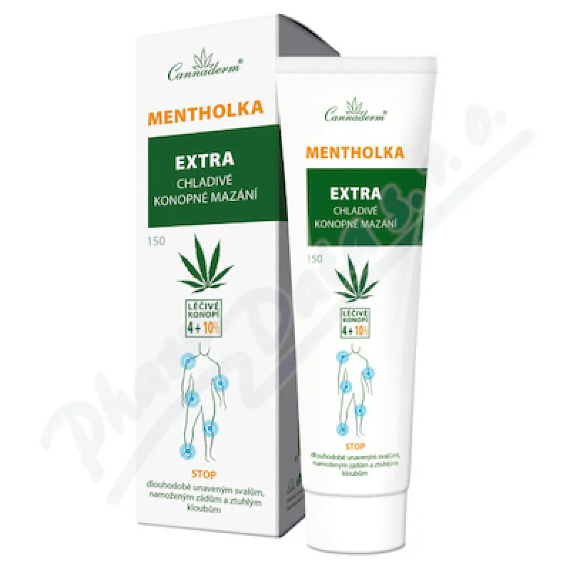 Cannaderm MENTHOLKA EXTRA chladivé konopné mazanie 1x150 ml