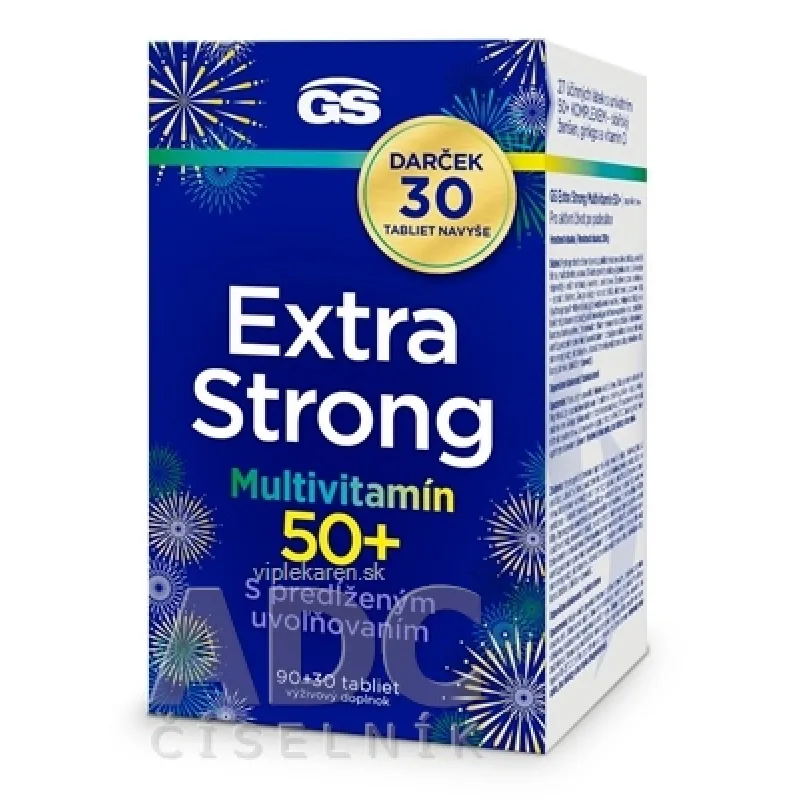 GS Extra Strong  Multivitamín 50+ 90+30 tabliet navyše
