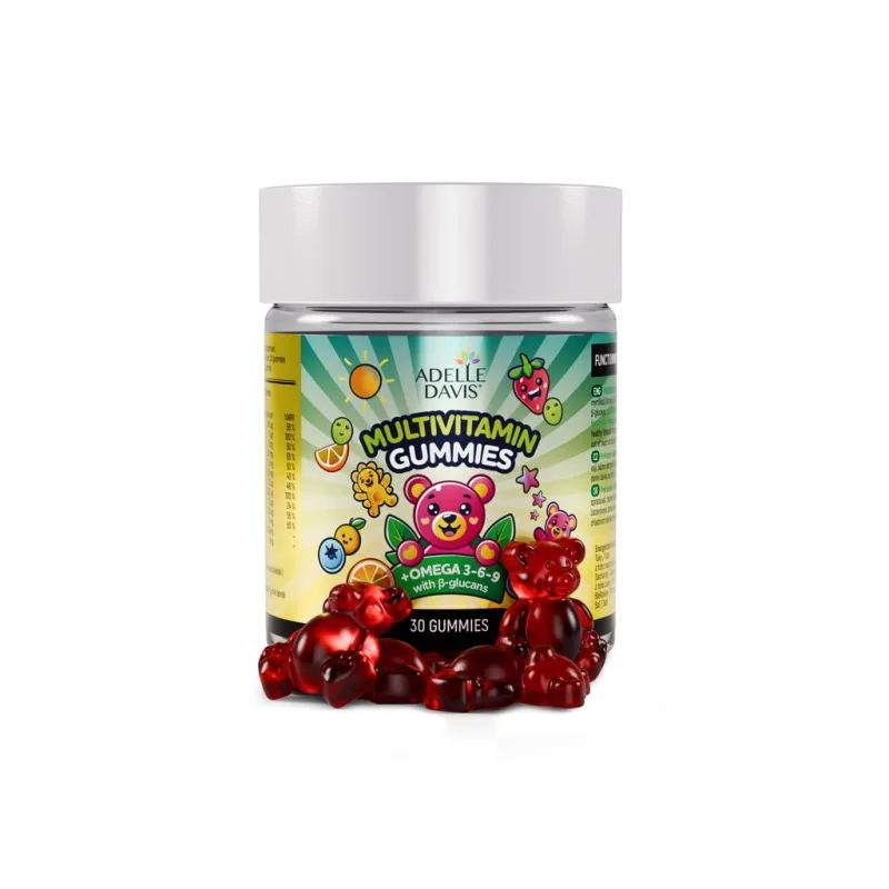 Adelle Davis MULTIVITAMIN GUMMIES + OMEGA 3 a Betaglukan
