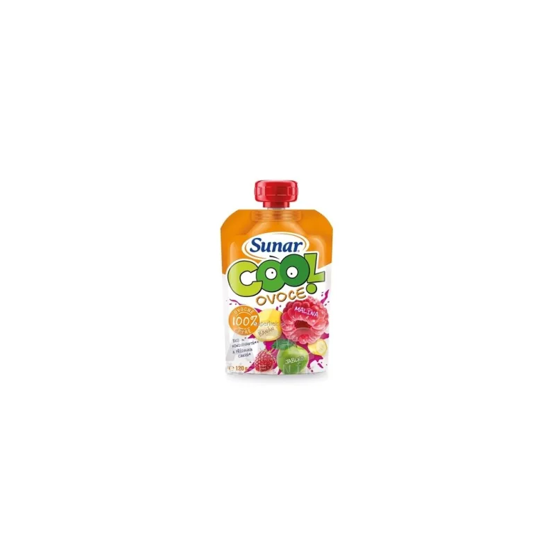 SUNAR Cool ovocná kapsička malina banán jablko 12m+ 120 g