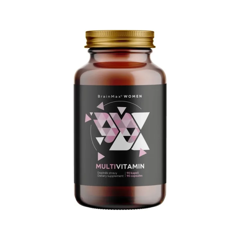Women Multivitamin, multivitamín pro ženy, 90 rostlinných kapslí, BRAINMAX