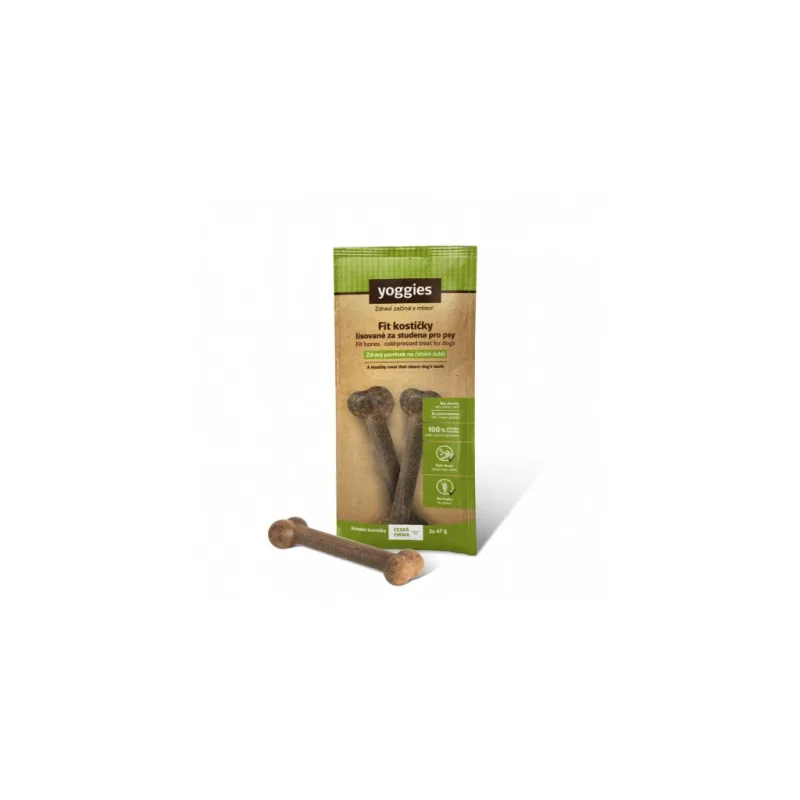 Fit kostičky Yoggies pro psy 2x47g lisovaná za studena Zdravý pamlsek pro čištění zubů