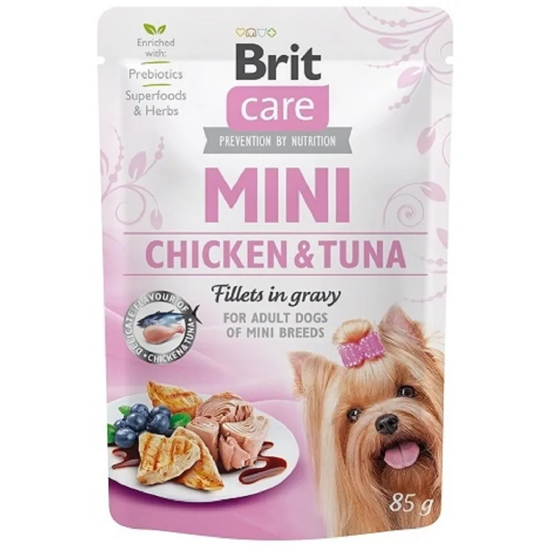 Brit Care Mini tuňák a kuřecí filé v omáčce 85g
