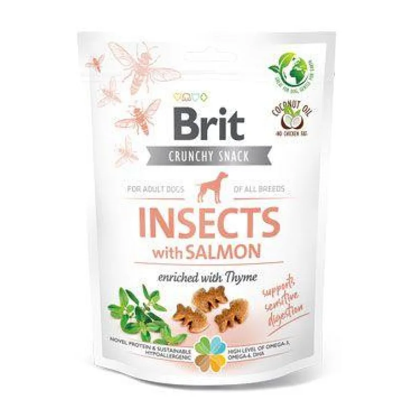 Brit Care Dog Crunchy Crack. Insec. Losos Tymian 200g