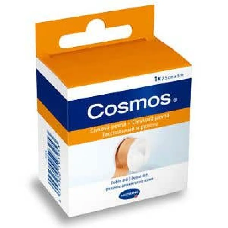 Cosmos Pevná cievková náplasť z textilnej tkaniny (2,5 cm x 5 m)
