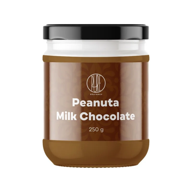 Arašídový krém s mléčnou čokoládou - PEANUTA, 250 g BRAINMAX