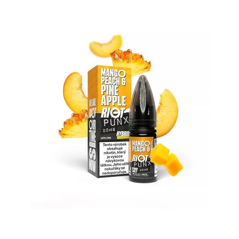 Riot SALT Hybrid - Mango Peach Pineapple - 20mg  Mango, broskev a ananas