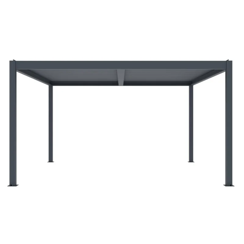 Bioklimatická pergola G21 Austin 4x4 m, antracitová hliníková
