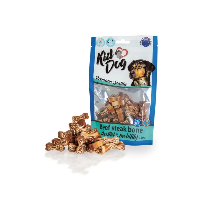Kiddog hovězí kostičky na zuby a klouby 80g