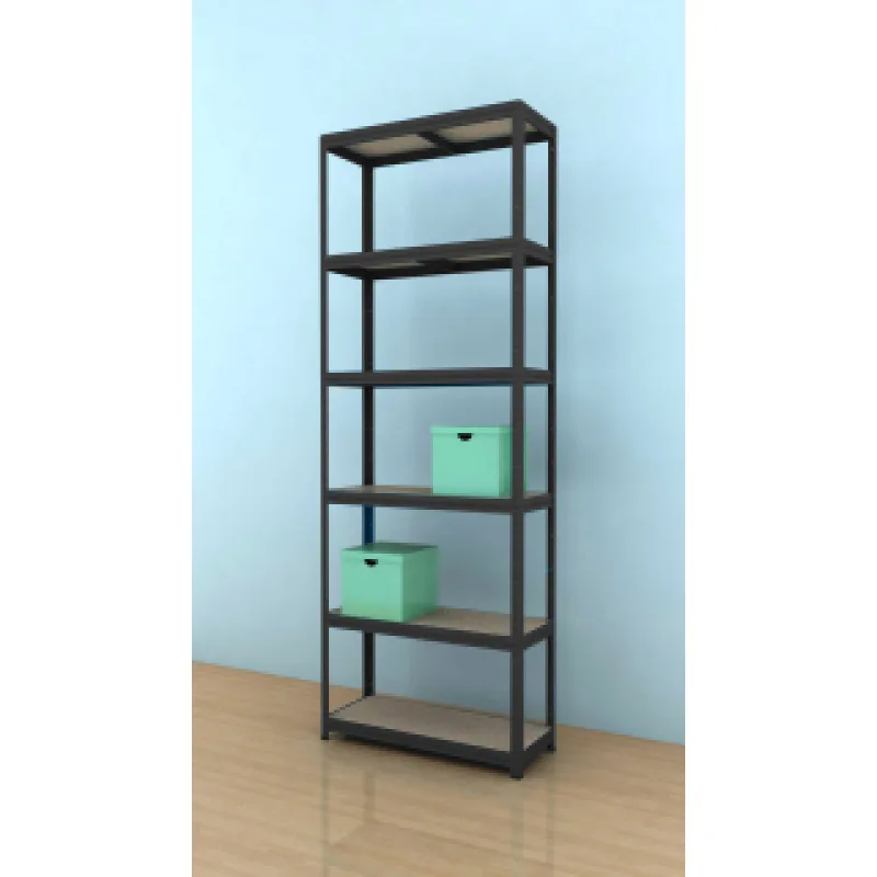 Kovový regál Futur 2100x900x350/6, černá, 250kg/pol.