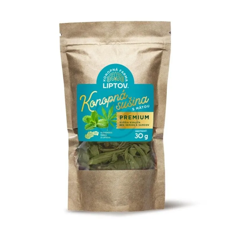 Konopná sušina s mátou (čaj) PREMIUM 30g Konopná farma Liptov