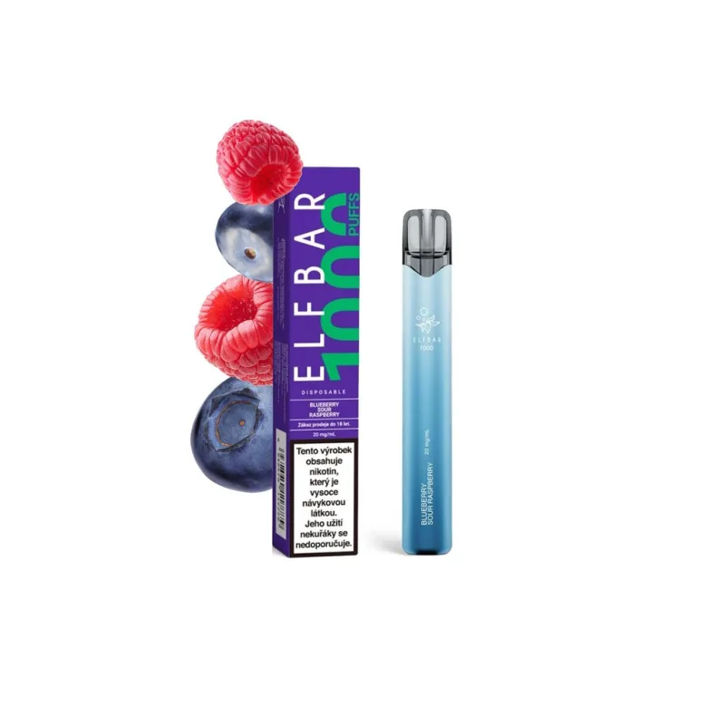 Elf Bar 1000 Disposable Pod Kit (Blueberry Sour Raspberry) 20mg