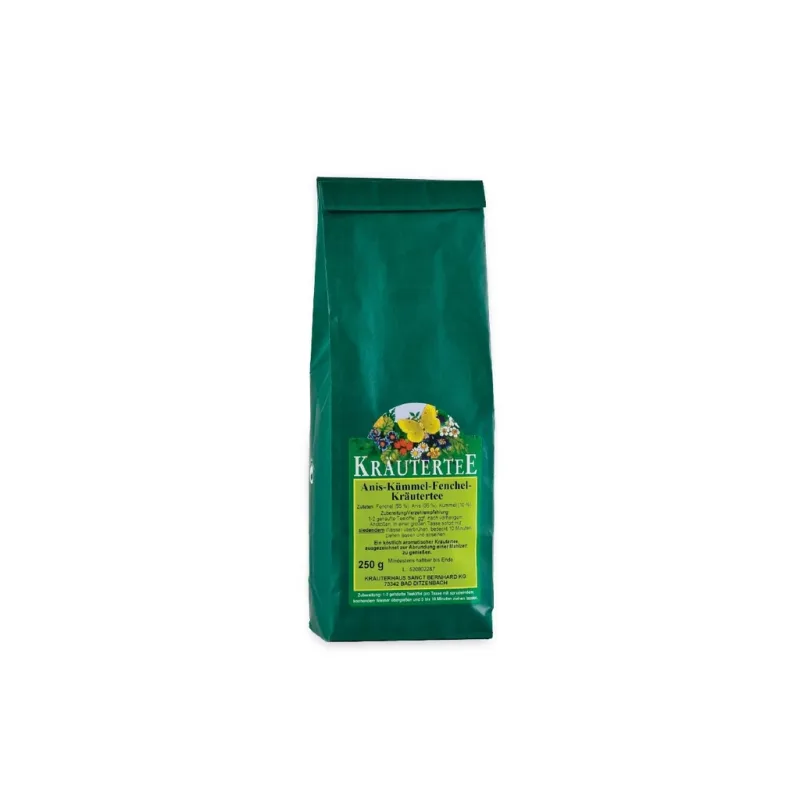 ANÝZ, KMÍN, FENYKL - ANIS-KÜMMEL-FENCHEL KRÄUTERTEE - bylinný sypaný čaj 250 g SANCT BERNHARD
