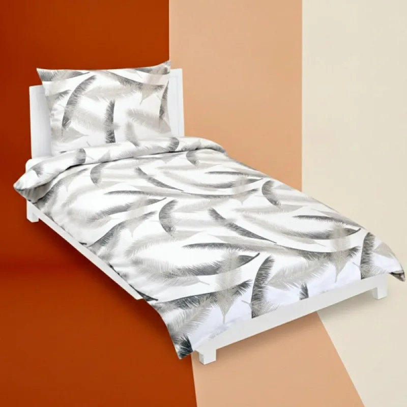 Obliečky bavlnené Flanel Pierko 12/929H bílá, šedá Rozmer 140x200,70x90 cm