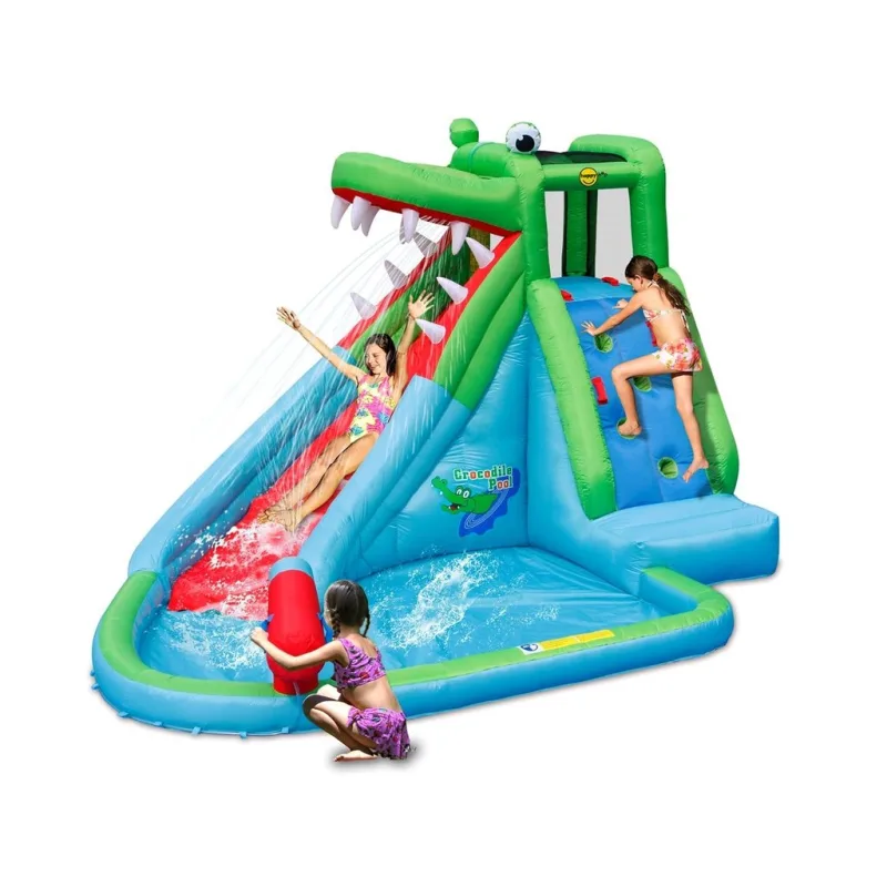 Happy Hop Crocodile Pool vodní skluzavka s bazénkem, skákací hrad Happy Hop