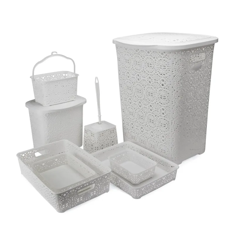 Mega Plast, Koupelnový set MONAKO 8 ks, bílý