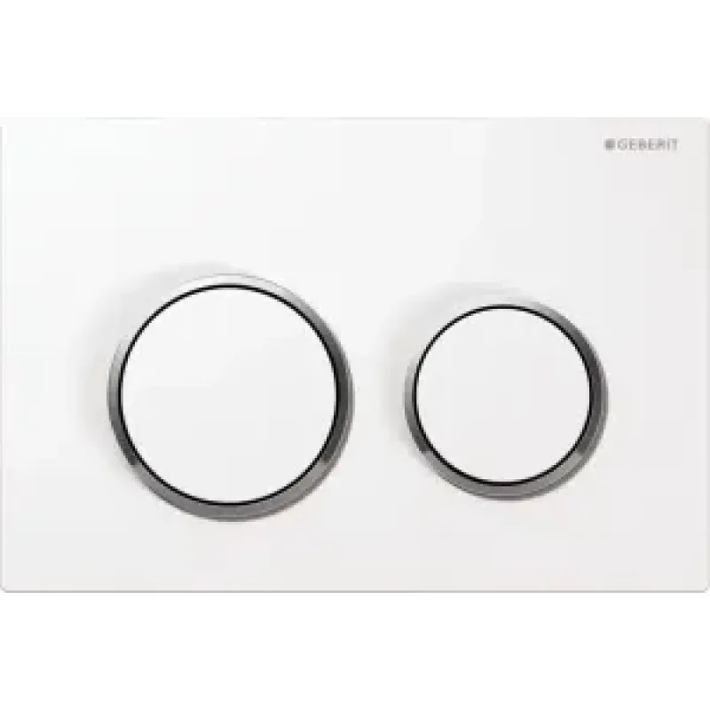 Geberit Omega20 Ovládací tlačítko splachování, bílá/lesklý chrom 115.085.KJ.1