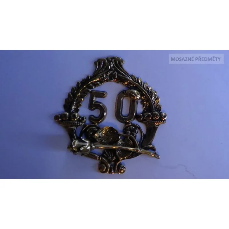 Slavnostní medaile "50" s ruží