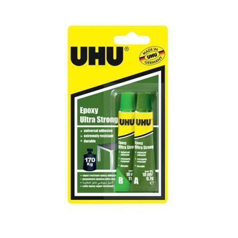 Epoxidové lepidlo "Epoxy Ultra Strong", 2x 10 ml, dvousložkové, UHU 25189