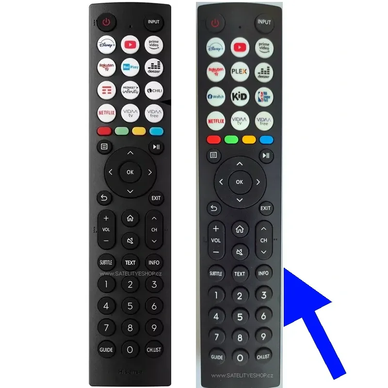 Hisense 32A4K , 40A4K náhradní dálkový ovladač