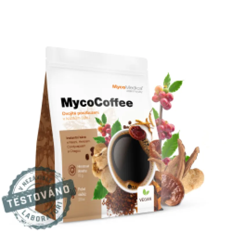 MycoMedica MycoCoffee | KÁVA ARABICA + CORDYCEPS + HERICIUM + CHAGA + REISHI | 1 sáček