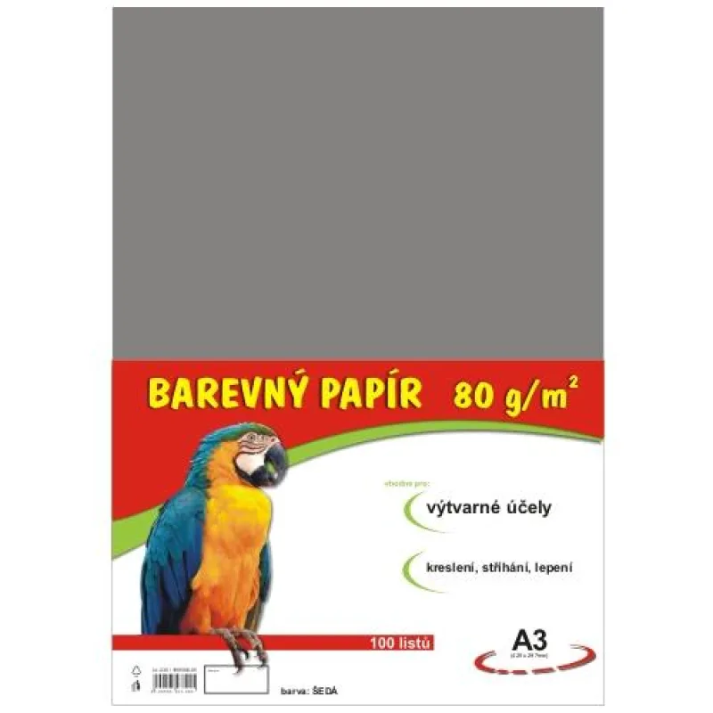 Papír pro VV A3/80g/100ks šedý