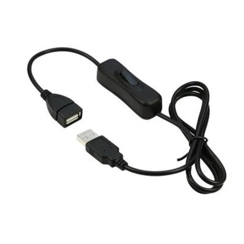 PremiumCord USB 2.0 kabel prodlužovací s vypínačem, A male- A female,1m černá kupaasw1