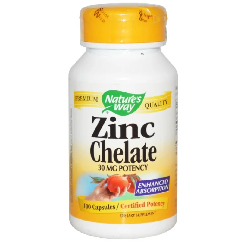 Zinc Chelate 30 mg 100 Capsules