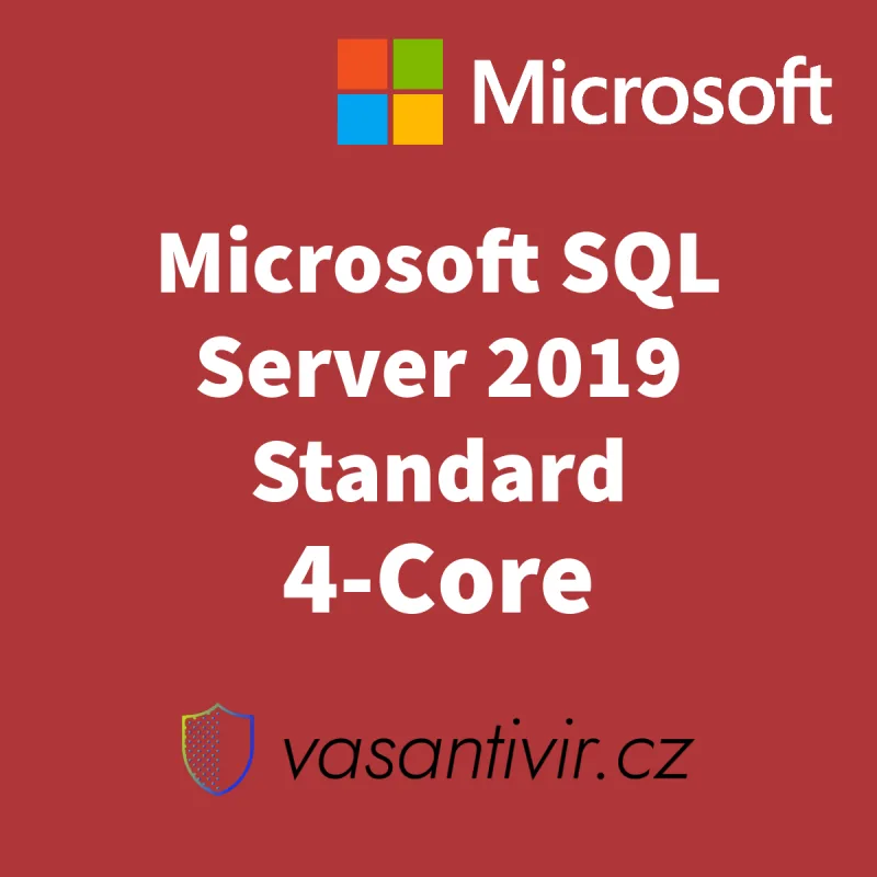 Microsoft SQL Server 2019 standard 4-core, nová AKCE