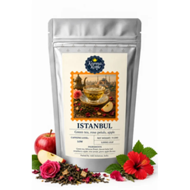 Karma Kettle Istanbul 75 g | Zelený čaj s jablkem, ibiškem a růží