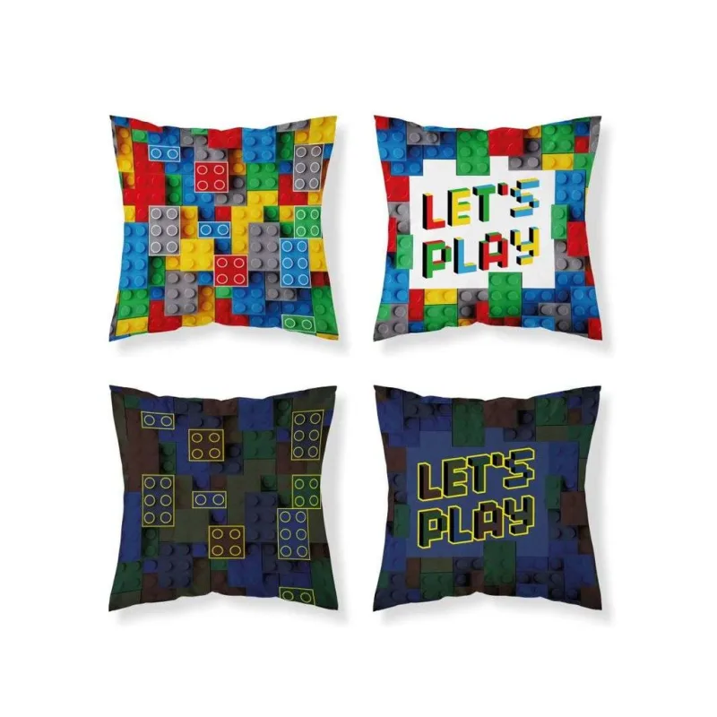 DETEXPOL Povlak na polštářek Kostky color svítící Bavlna, 40/40 cm