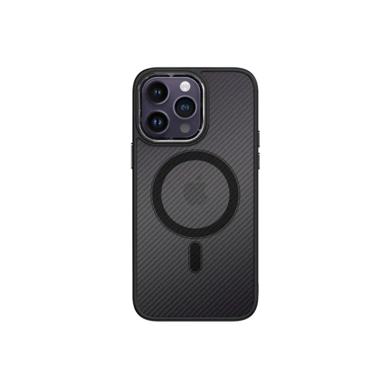 Kryt Magsafe pro iPhone 14 Pro Max, poloprůhledný karbonový