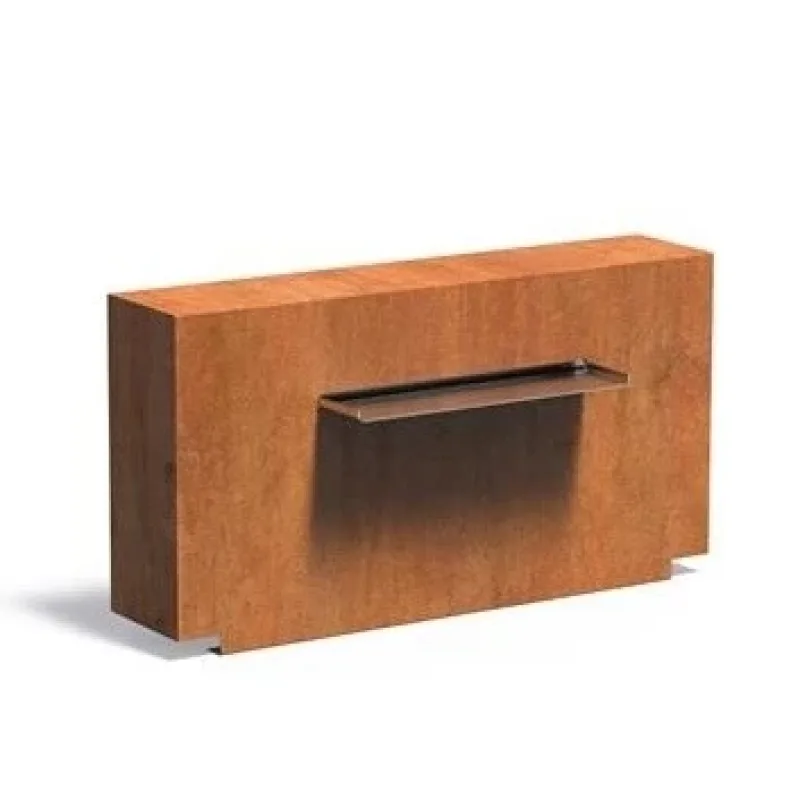 Cortenový chrlič 120 x 25 x 60 cm