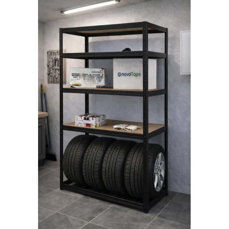Regál na pneumatiky SUV 2100x1200x600/4, černý