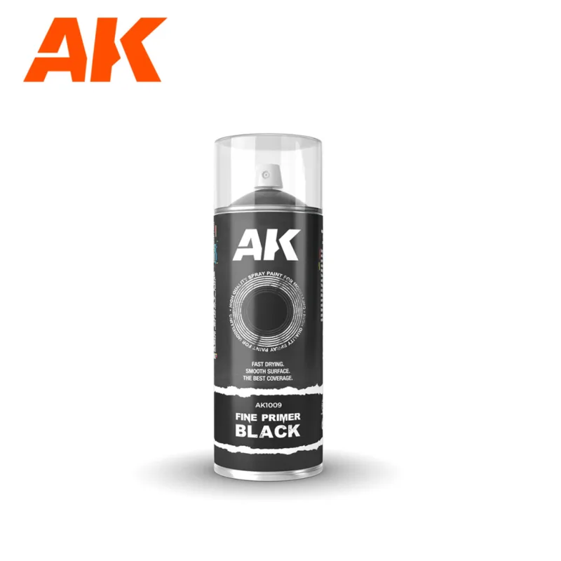 Fine Primer Black Spray AK1009 - 400ml (AK)