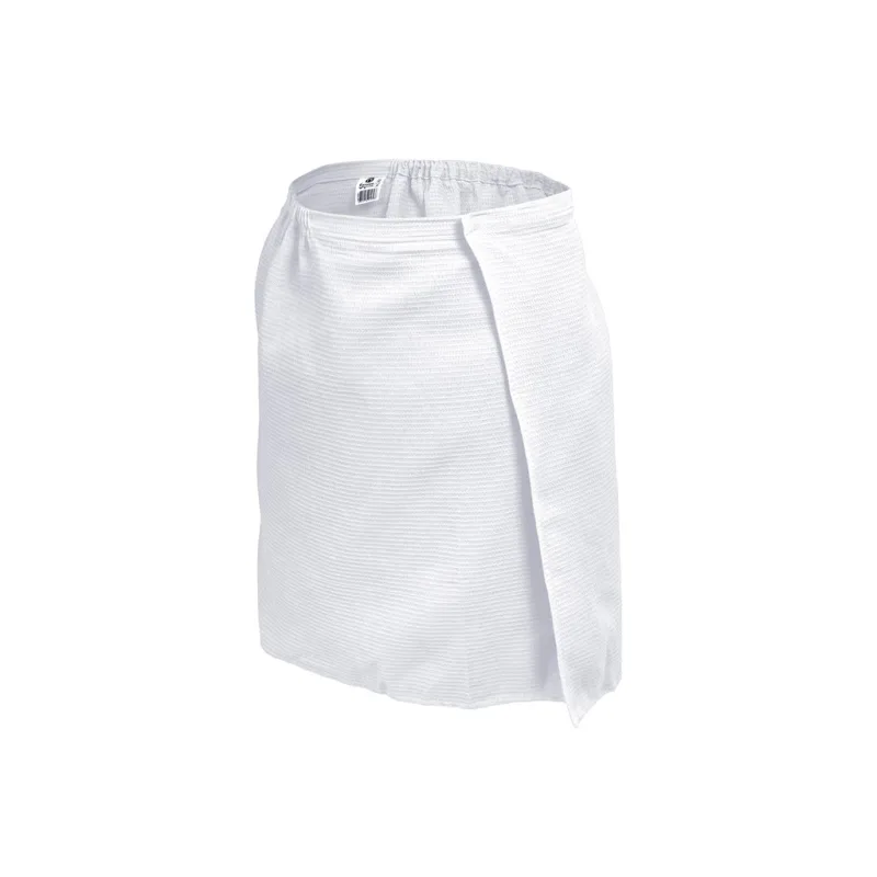 Pánský vaflový saunový kilt pro wellness a spa, 57 x 150 cm, 100% bavlna, bílý