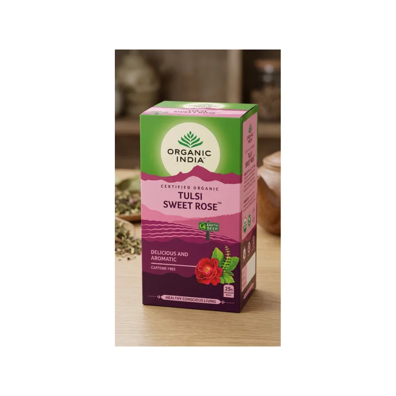 ORGANIC INDIA Organic Tulsi Sweet Rose Chai 25bags 40G