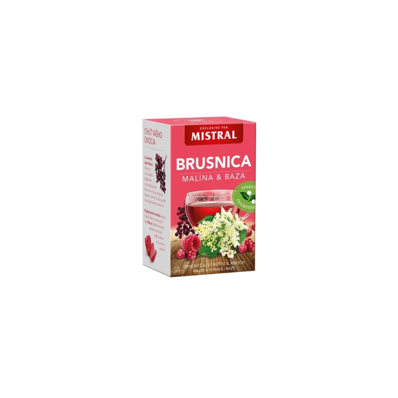 Čaj Brusnica, malina a baza 20x2g Mistral