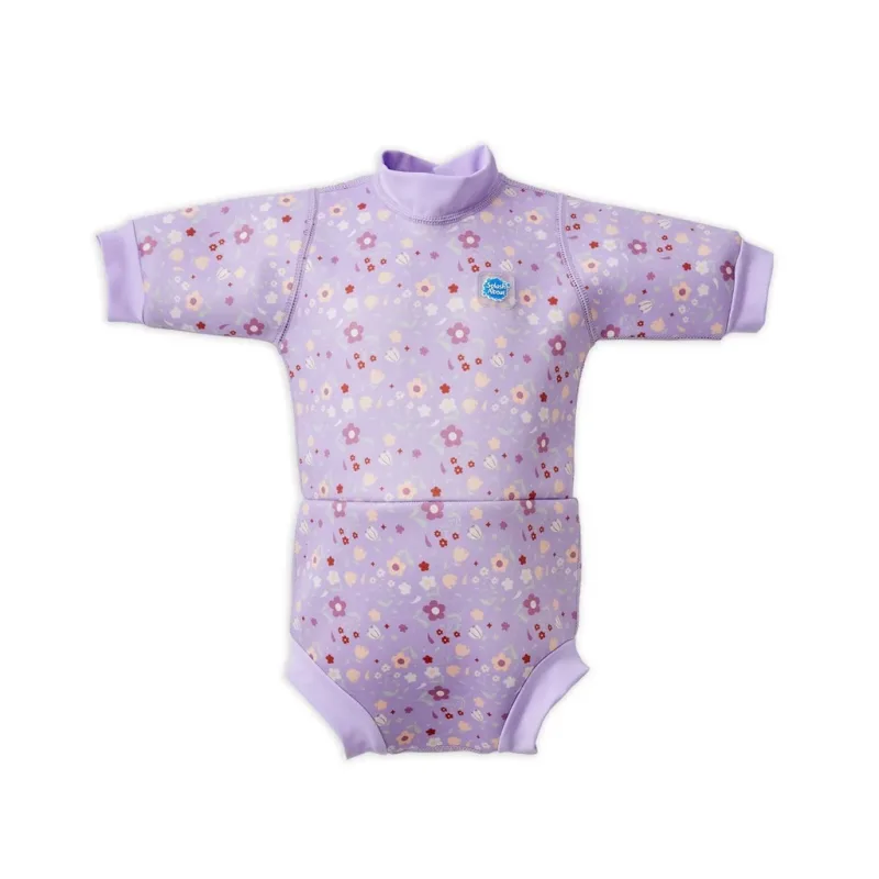 Splash About Baby neoprenové body Lilac Spring – velikost L (6–14 měsíců)